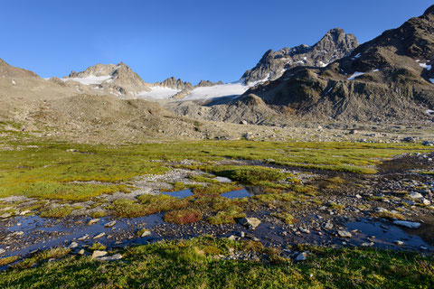 Blick auf den Piz Kesch sowie den Porchabella-Gletscher - Copyright Lorenz Andreas Fischer
