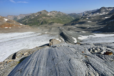 Auch der Porchabella-Gletscher im Keschgebiet schwindet immer mehr - Copyright Lorenz Andreas Fischer