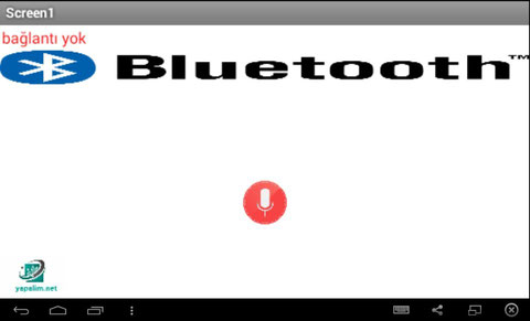 sesle kontrol edilen robot android uygulama ekranı
