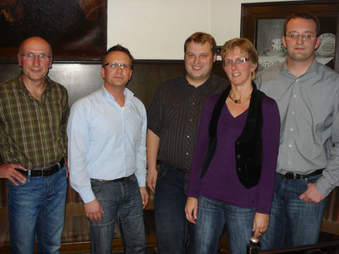 Der neue Vorstand: v.l. Hans Wantia, Dirk Saalmann (1. Vorsitzender); Frank ter Duis (Geschäftsführer); Giesela Röder (Kassiererin); Thomas Roring (stellv. Vorsitzender)