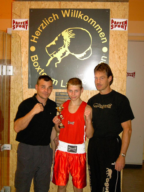 3. Platz DM 2014 Jens Ruppaner mit Trainer Marco Rudolph (Weltmeister 1990 und 2. Platz Olympia 1992) und TOM