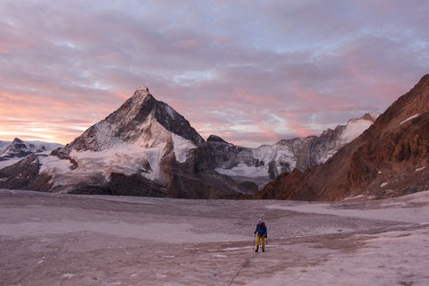 Schönbielhütte, Pointe de Zinal, Überschreitung, Hohwänggletscher, Matterhorn, Monterosa, Bergsteigen, Wandern, Wallis, Zermatt