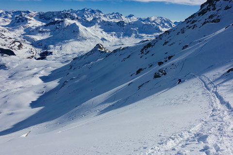 Skitour, Bivio, Julierpass, Graubünden, Schweiz, Piz Surparé, NE-Flanke, Nordostflanke