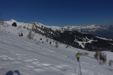 Skitour, Schweiz, Alvier, Südgrat, Südaufstieg