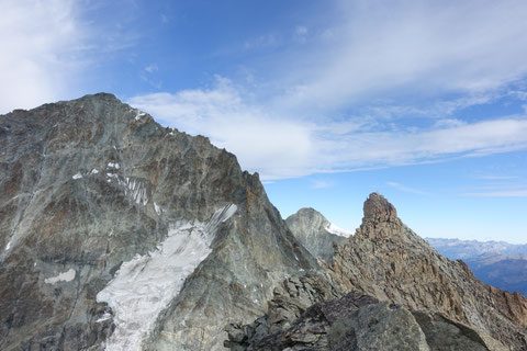 Schönbielhütte, Pointe de Zinal, Überschreitung, Hohwänggletscher, Matterhorn, Monterosa, Bergsteigen, Wandern, Wallis, Zermatt, Obergabelhorn, Zinalrothorn, Weisshorn