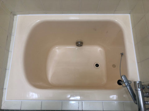 人工大理石浴槽割れ補修塗装