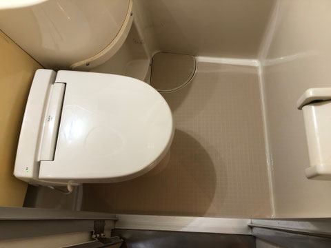 3点式ユニットバス床修理、修繕、シート貼り
