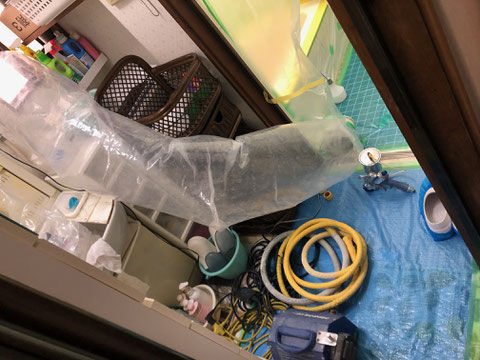 人工大理石浴槽割れ補修塗装