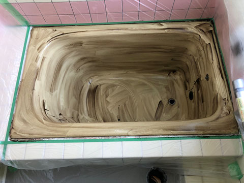 鋳物琺瑯浴槽塗り替え