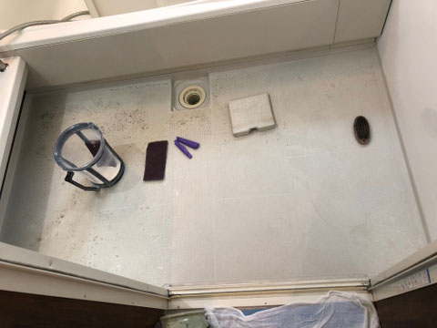 ユニットバス洗い場再生塗装