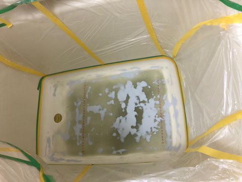 FRP浴槽割れ修理、塗装