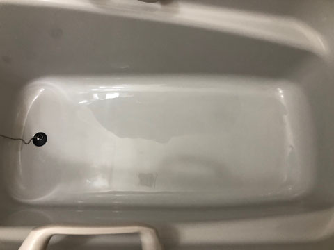 人工大理石浴槽割れ補修塗装