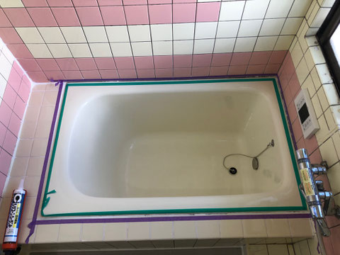 鋳物琺瑯浴槽塗り替え