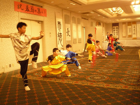 日本子供 中國武術表演
