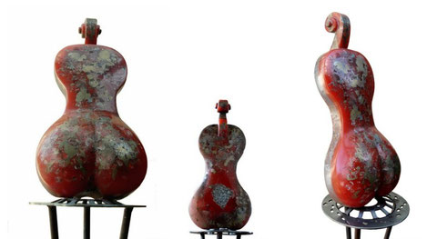 sculpture violon (résine et charges)