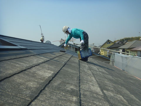 熊本市東区屋根下塗り