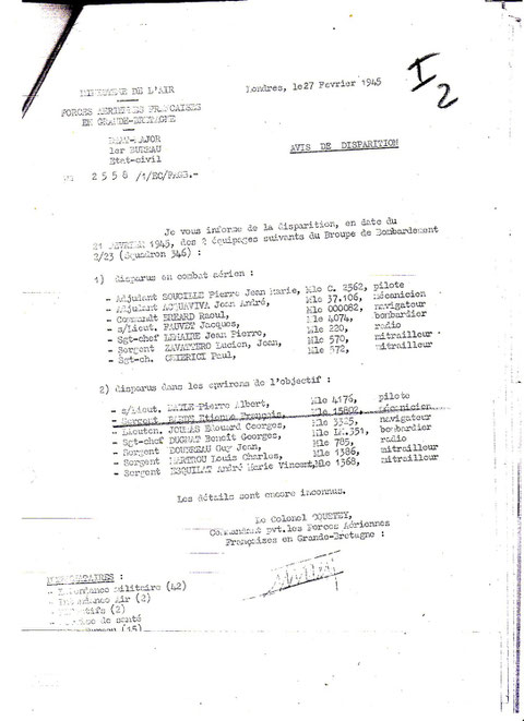 avis de disparition