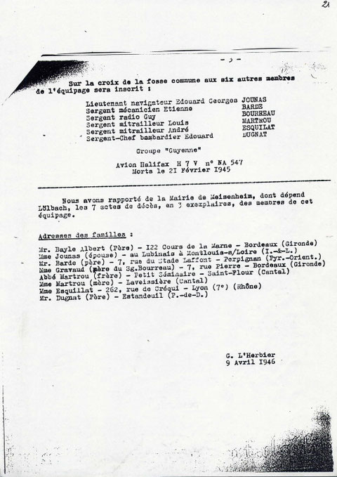 3ème page du rapport de la Croix Rouge