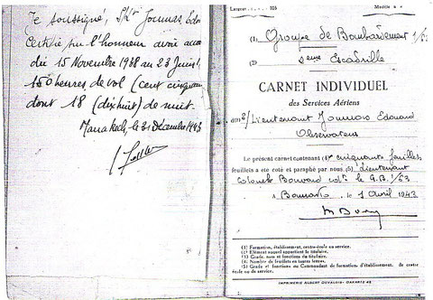 Lieutenant Joumas Carnet individuel Bamako 1943