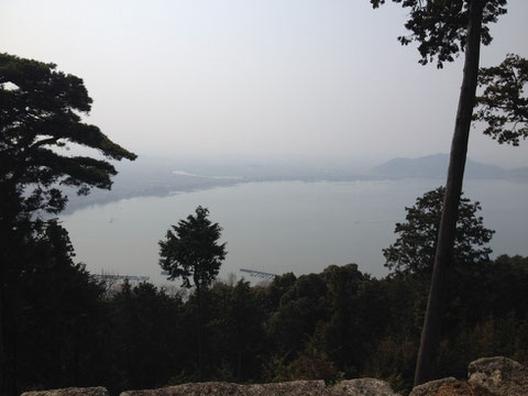 長命寺からの琵琶湖の眺め