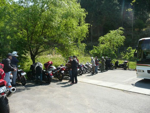 竹田城麓の駐車場