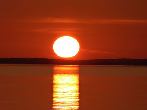 Sonnenuntergang Päijänne See 