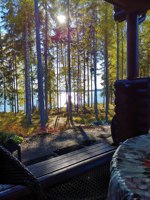 Terrasse See Finnland