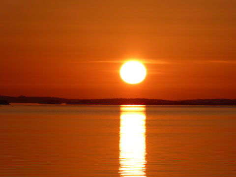 Sonnenuntergang Päijänne See