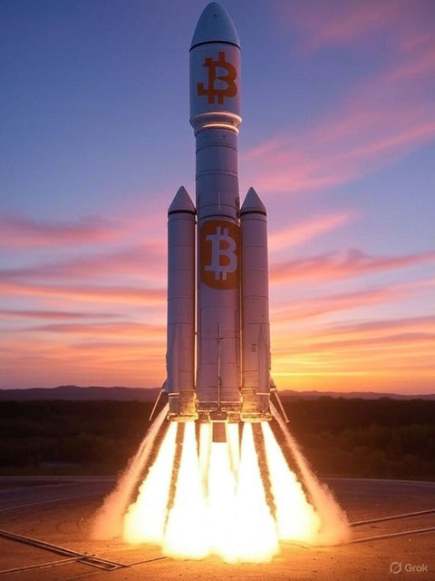 Bitcoin Rakete - KI Generiert Grok