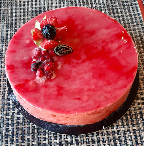 Sorbet fraise / glace vanille 