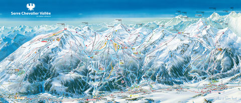 Plan pistes de ski Serre Chevalier