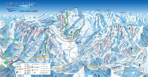 Milky Way ski runs map