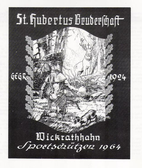 Die Fahne der St. Huberts Bruderschaft Wickrathhahn