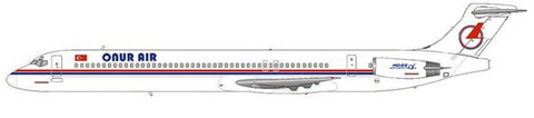MD-88 der Onur Air im klassischem Farbkleid/Courtesy: MD-80.net