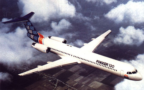 Mit der Fokker 130 wollte Fokker in den Bereich der 120-140-Sitzer eindringen/Courtesy: Fokker