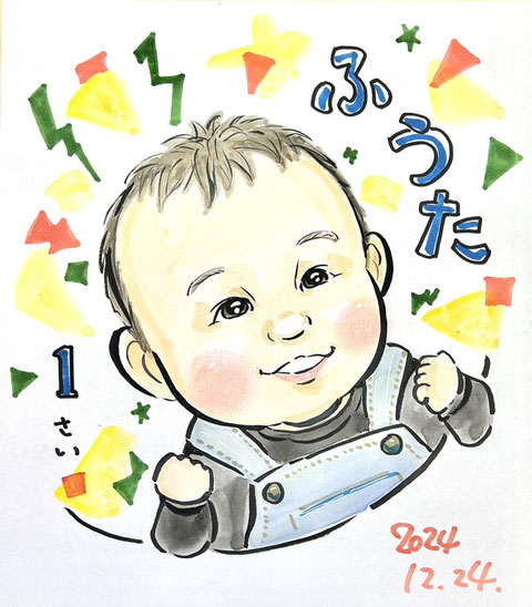 似顔絵イベントでの色紙絵