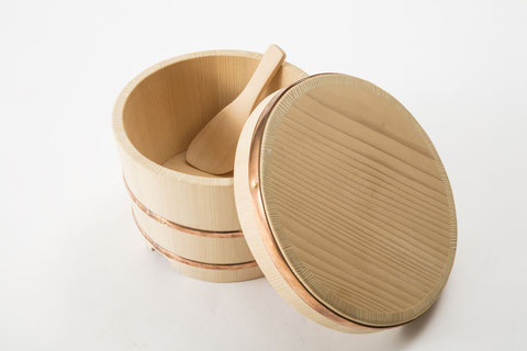 新品 讃岐桶樽 谷川 寿し桶 飯櫃5合用 おひつ 桶屋さん - 谷川木