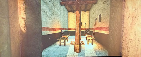 Blick in das Haus eines wohlhabenden Iberers (Rekonstruktion / Museums-Video)