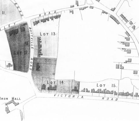 Extract from sale catalogue map, 6th May 1875