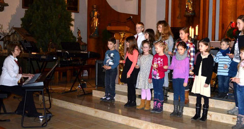 Kinderchor "Nüdlinger Spatzen" - Adventskonzert 2016 - Leitung: Lena Ney