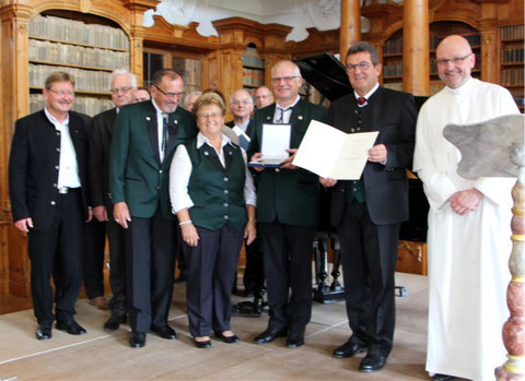 Verleihung der Zelter-Plakette an den GV 1906 Reiterswiesen - Kloster Roggenburg - 2016