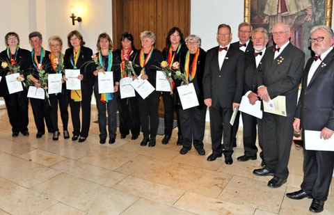 Ehrungen 2016, rechts Vorsitzender Stefan Fischer