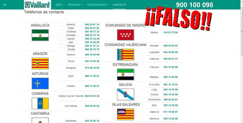 Estafa servicio tecnico pirata vaillant