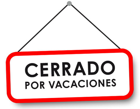 cerrado por vacaciones