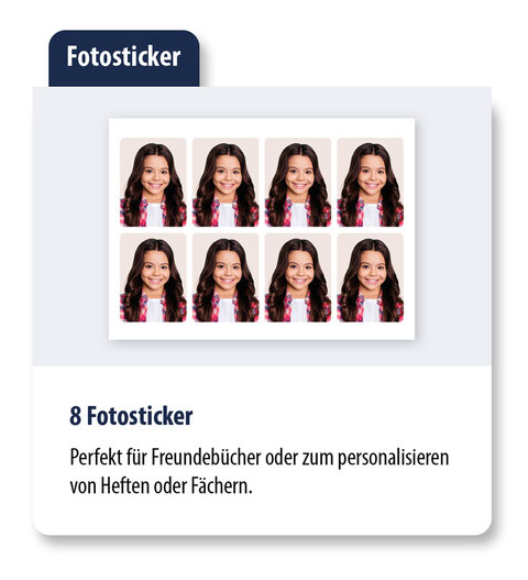 Fotosticker sind eines unserer Gratisartikel für die Schulfotografie