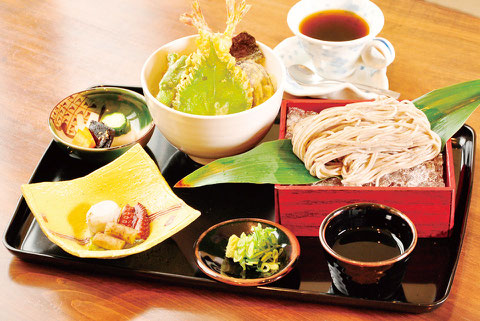 創壽庵(ソウジュアン)ざるそば・ミニ天丼セット写真画像