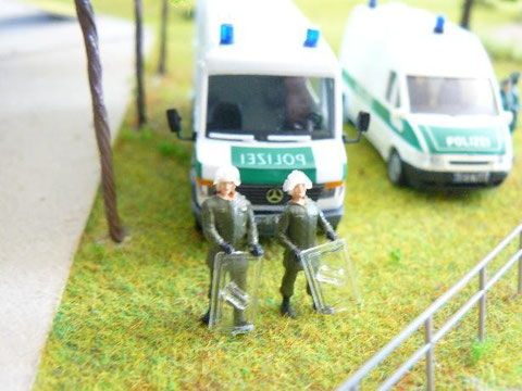 Einsatz zur Absicherung bei einem Fußballspiel