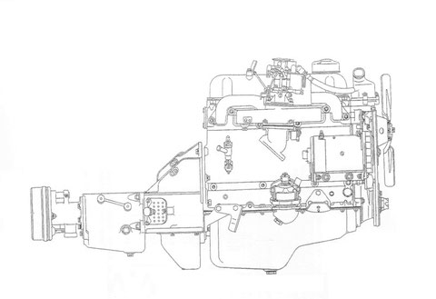 Bild Nr. 6 Motor mit Wechselgetriebe vorn rechts