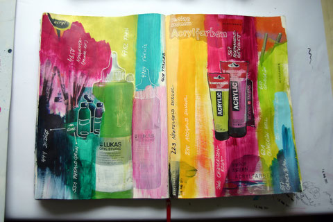 art journal mixed media collage