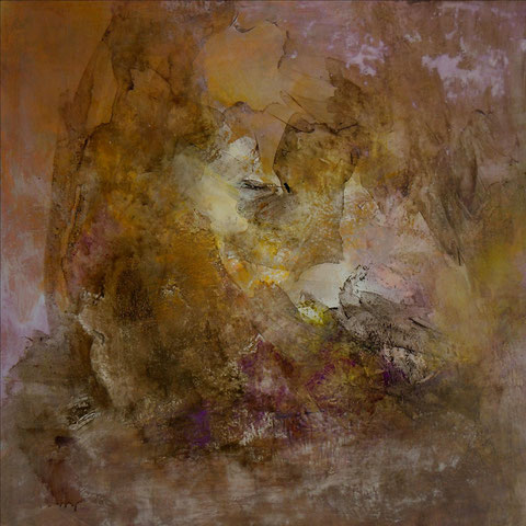 "Ghana-Nuèe" tech. mixte sur toile 80x80 cm